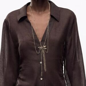 ZARA Dragonfly Double Necklace